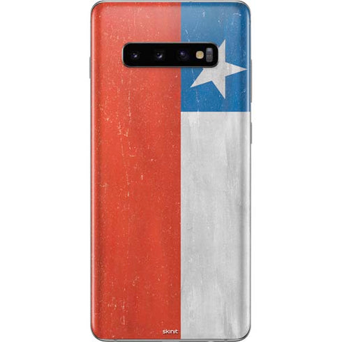 Chile Flag Distressed Galaxy S10 Plus Skin